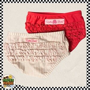 RuffleButts 2T Swim Bottoms – Set of 2 Ruffle Diaper Covers